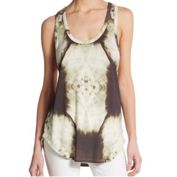 Haute Hippie Tops - Haute Hippie Mirror Tie Dye Racerback Modal Tank Top Sz Small Brown